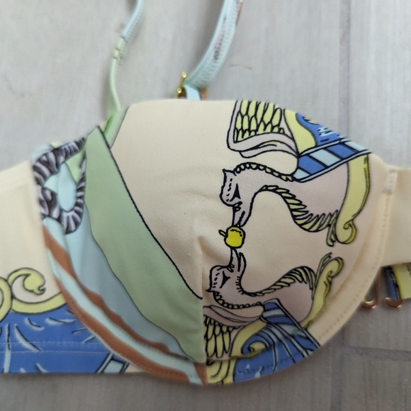 Tory Burch Blue Carousel Bikini Top - Picture 6 of 7